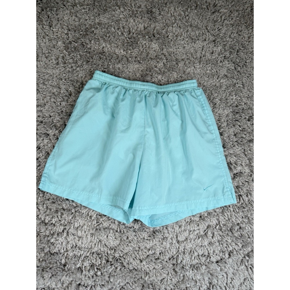 Nike Women's DRI-FIT Sportswear Woven Shorts Light Blue Size Small (4-6) Lined